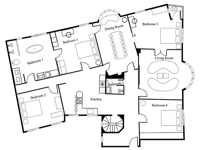 Huge Royal Luxury With Private Balcony Lejlighed *